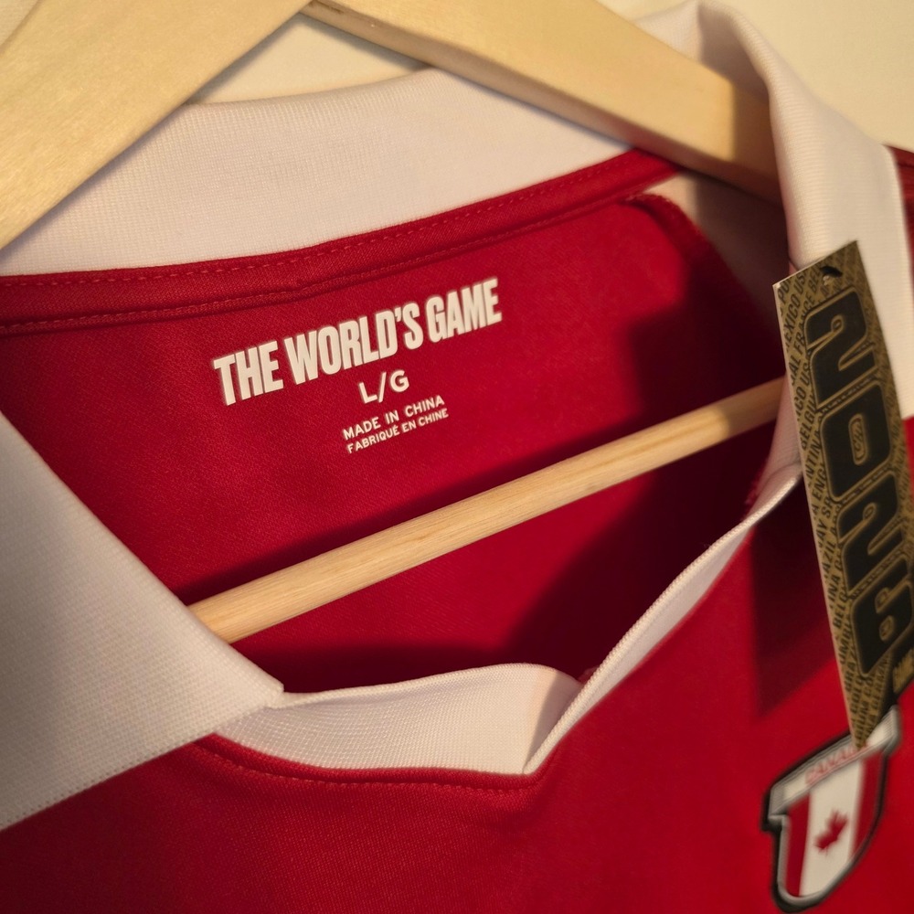 The World's Game Canada Soccer Jersey Shirt Red White Number 19 Large - Picture 4 of 9